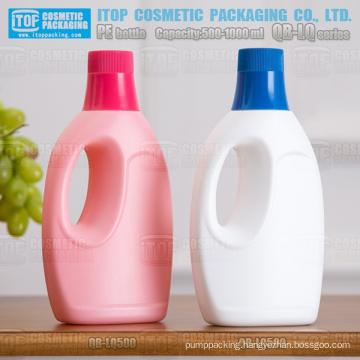 QB-LQ500 good quality color customizable big nozzle matt finish hard hdpe plastic empty bottle 500ml